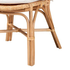 Chaise de salle à manger Bohème en rotin naturel marron