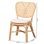 Chaise de salle à manger Bohème en rotin naturel marron