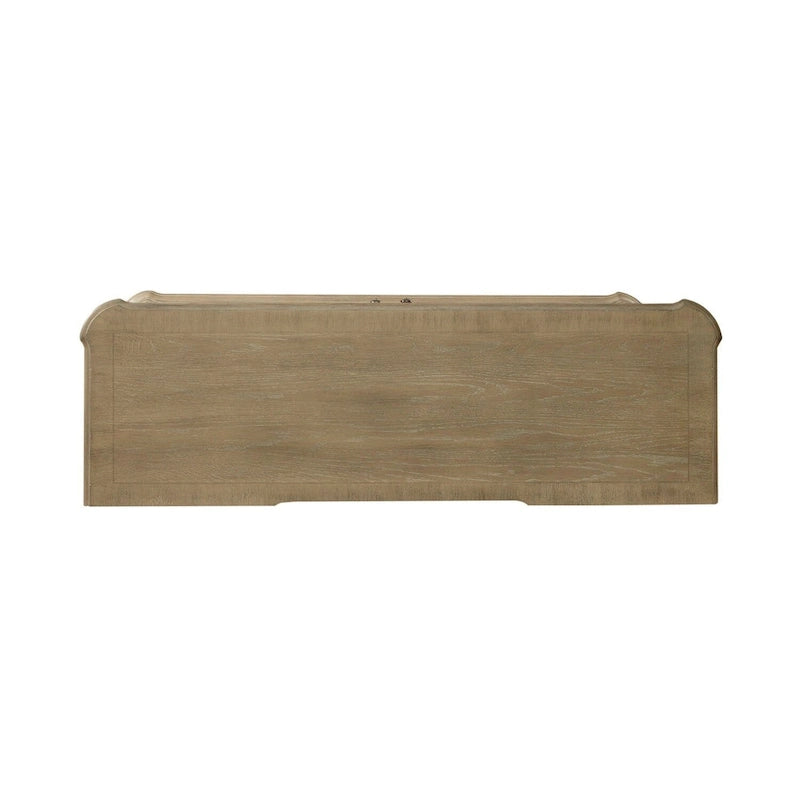 Bahut en bois avec portes miroir et tiroirs de rangement