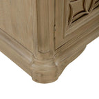 Bahut en bois avec portes miroir et tiroirs de rangement