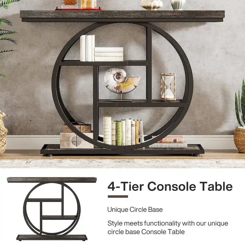 Console 4 niveaux de 105 cm avec cadre en métal