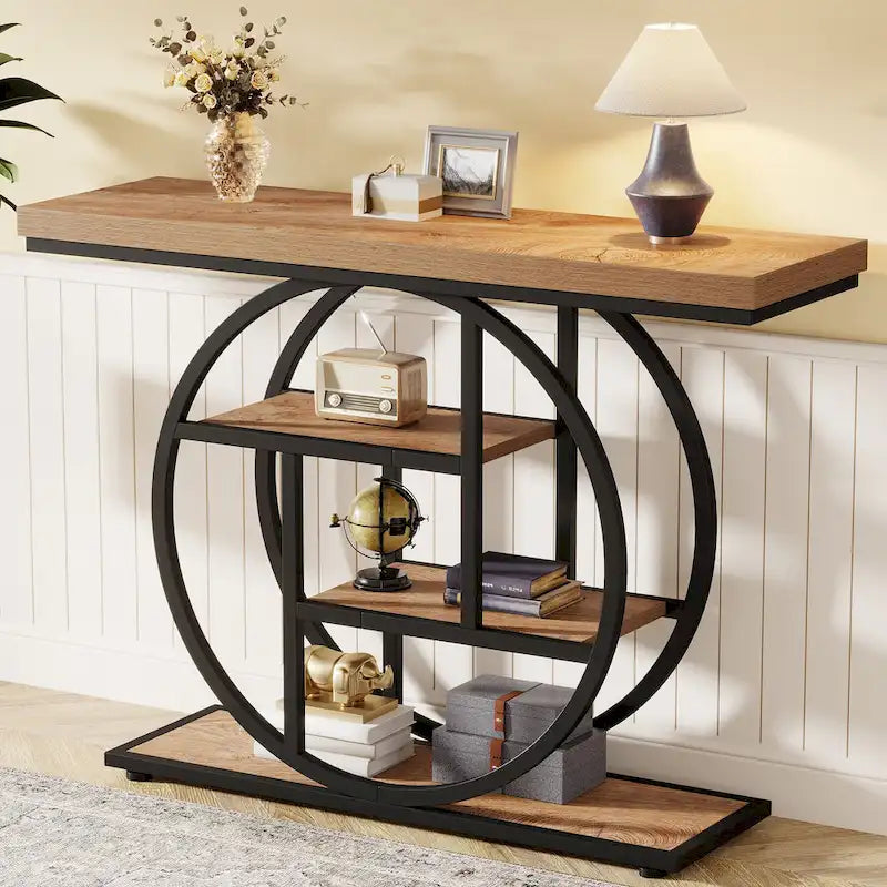 Console 4 niveaux de 105 cm avec cadre en métal