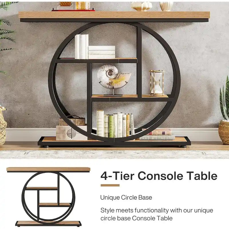 Console 4 niveaux de 105 cm avec cadre en métal