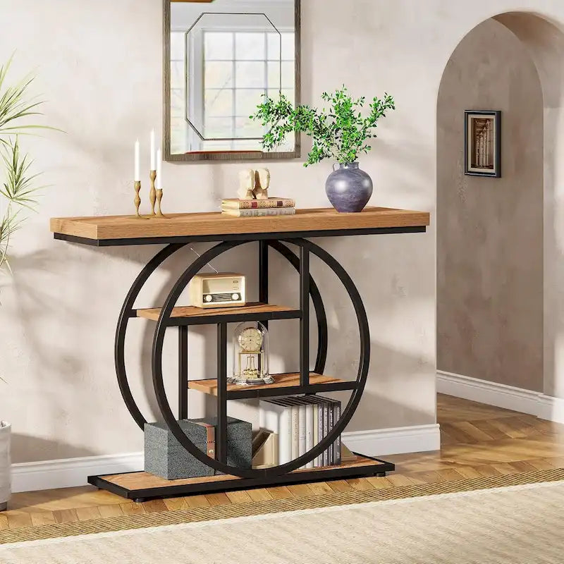 Console 4 niveaux de 105 cm avec cadre en métal
