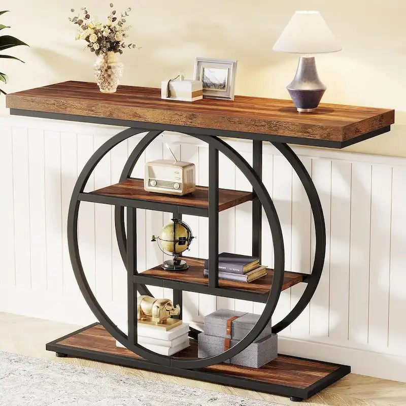 Console 4 niveaux de 105 cm avec cadre en métal