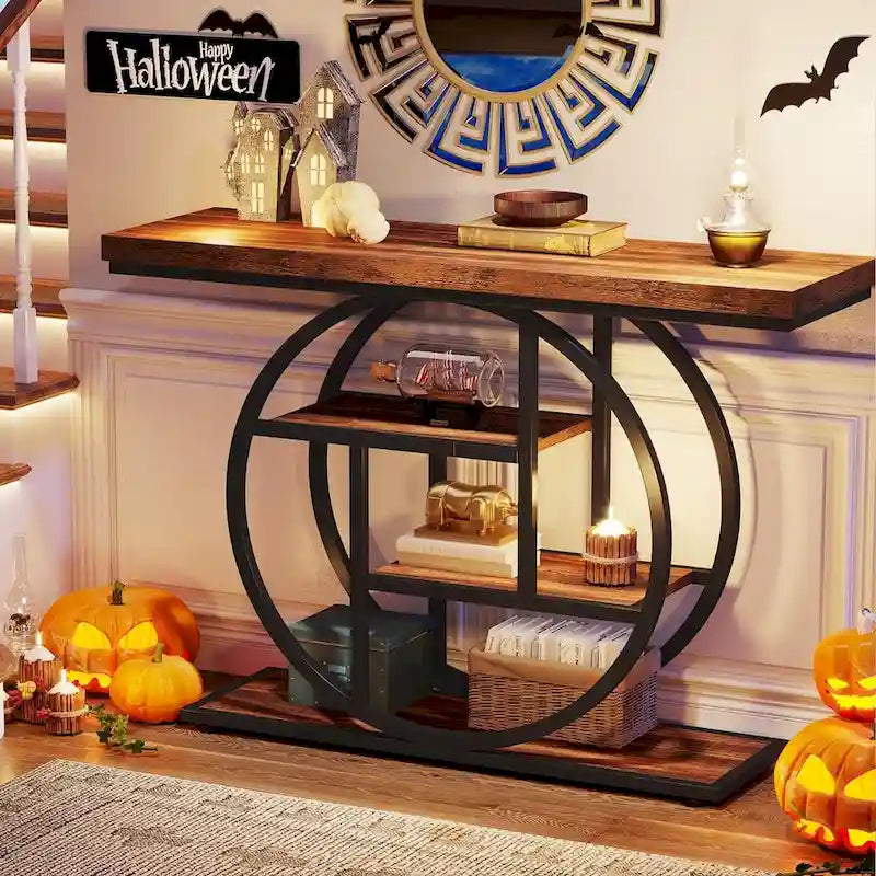 Console 4 niveaux de 105 cm avec cadre en métal