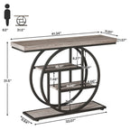 Console 4 niveaux de 105 cm avec cadre en métal