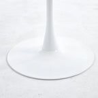 Table à manger ronde avec plateau en MDF aspect marbre, 4 à 6 places