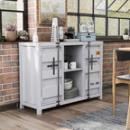 Kilcurry Industrial 46-inch Steel 6-Shelf Console Table by Furniture of America