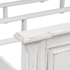 Lit panneau de style antique, très grand, blanc
