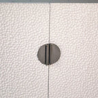 Bahut 4 portes 79 po en pin recyclé blanc et fer