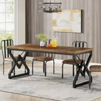 Grand bureau de 160 cm avec plateau en bois et cadre en métal