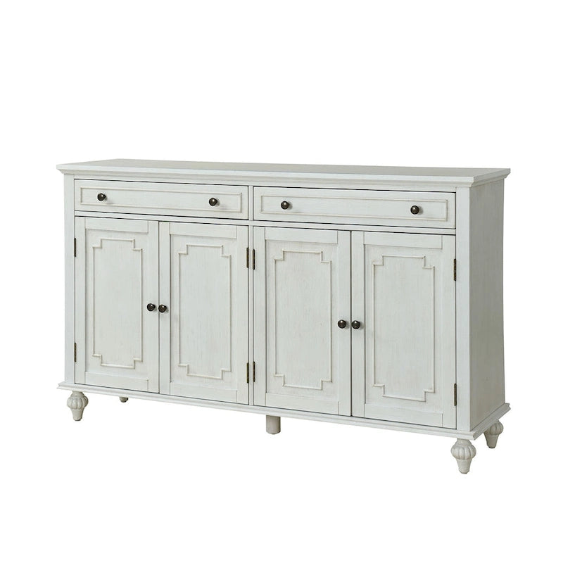 Buffet de 147 cm de large à 2 tiroirs avec étagères réglables