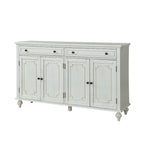 Buffet de 147 cm de large à 2 tiroirs avec étagères réglables