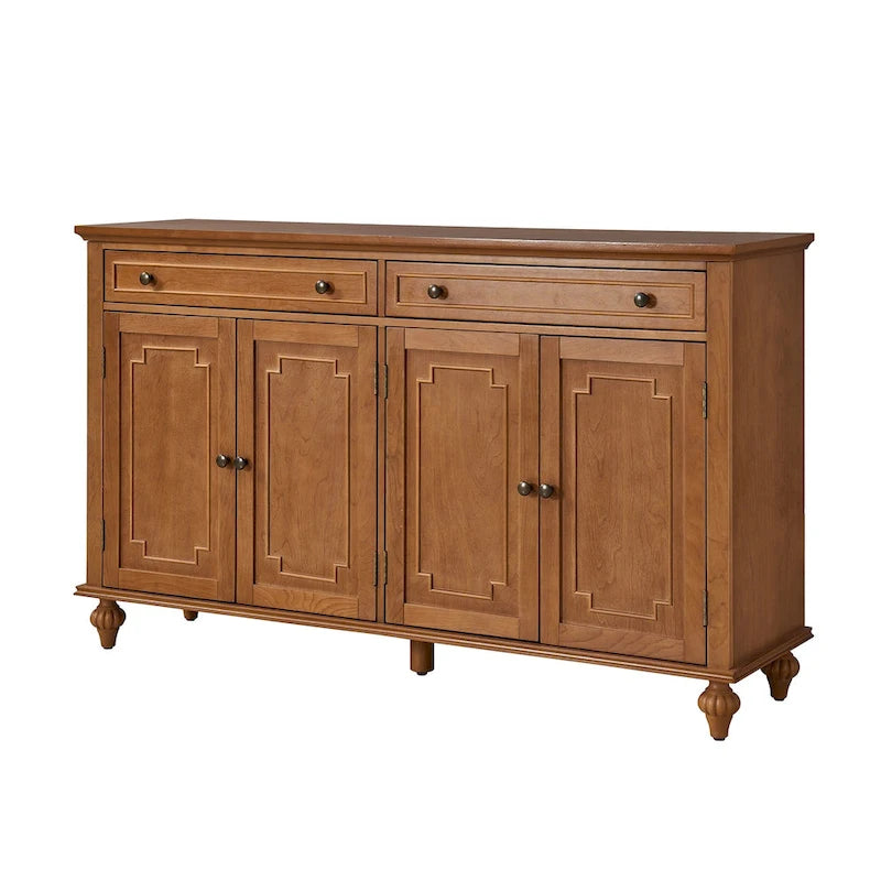 Buffet de 147 cm de large à 2 tiroirs avec étagères réglables