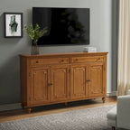 Buffet de 147 cm de large à 2 tiroirs avec étagères réglables