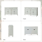 Buffet de 147 cm de large à 2 tiroirs avec étagères réglables