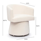 Chaise de bureau à roulettes Chenille – Tissu recyclé