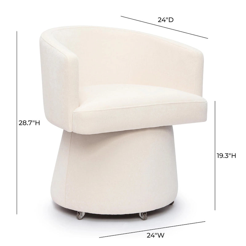 Chaise de bureau à roulettes Chenille – Tissu recyclé