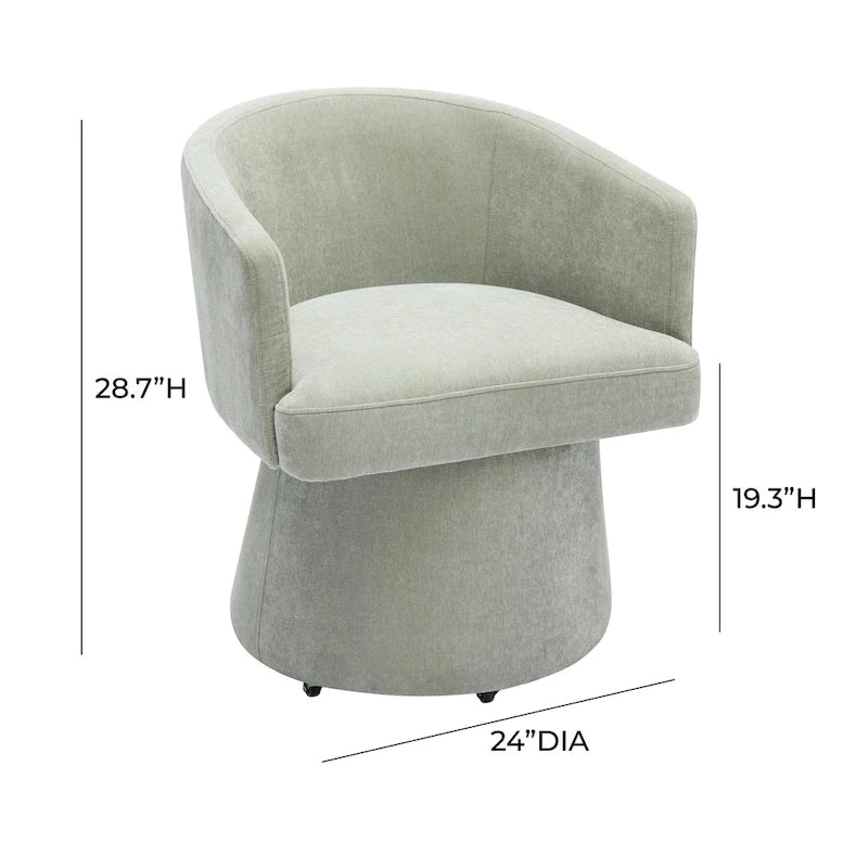 Chaise de bureau à roulettes Chenille – Tissu recyclé