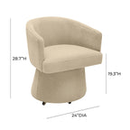 Chaise de bureau à roulettes Chenille – Tissu recyclé