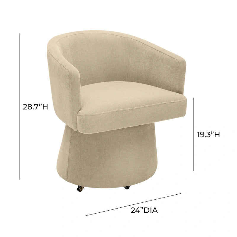 Chaise de bureau à roulettes Chenille – Tissu recyclé