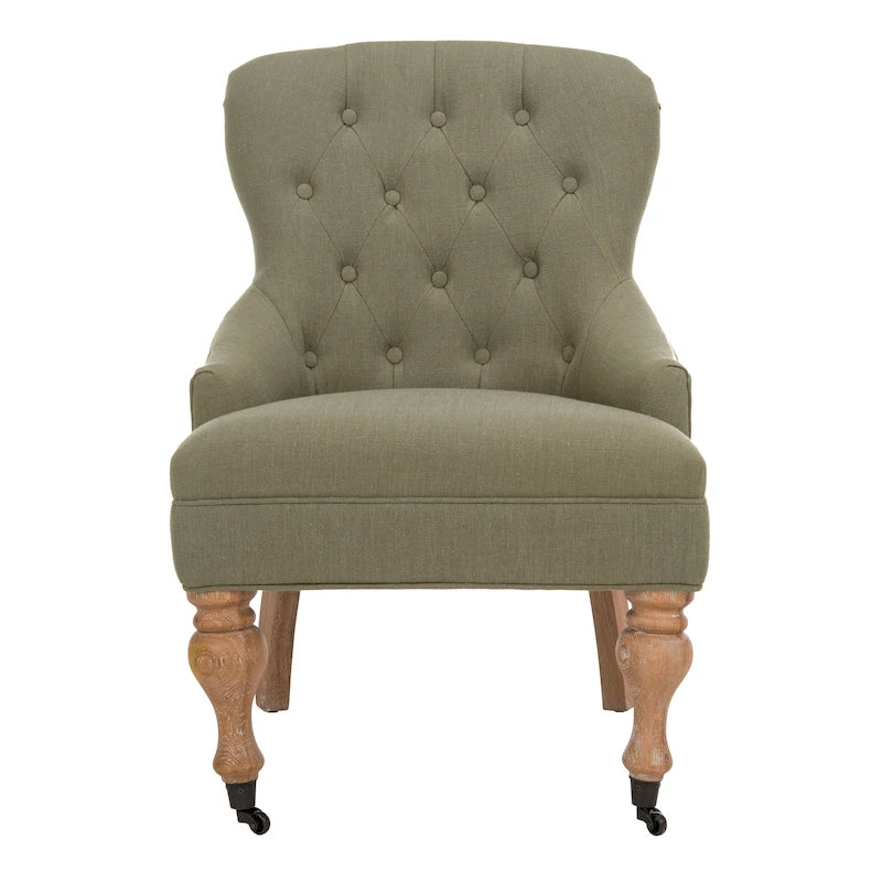 Petit fauteuil d'appoint capitonné