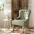 Petit fauteuil d'appoint capitonné