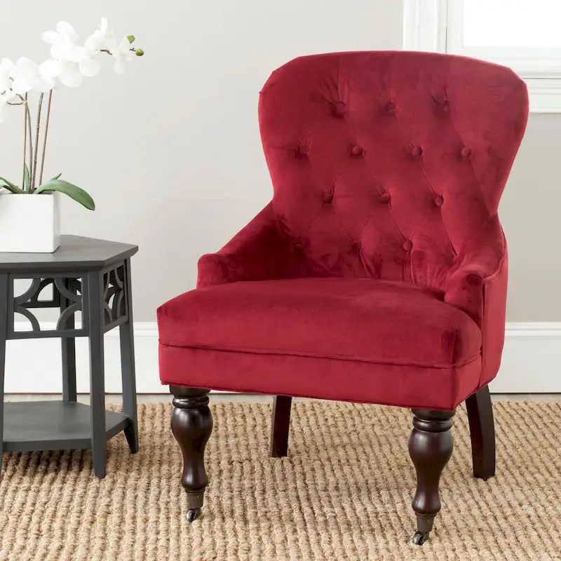 Petit fauteuil d'appoint capitonné