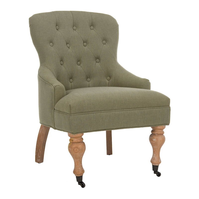 Petit fauteuil d'appoint capitonné