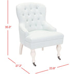 Petit fauteuil d'appoint capitonné