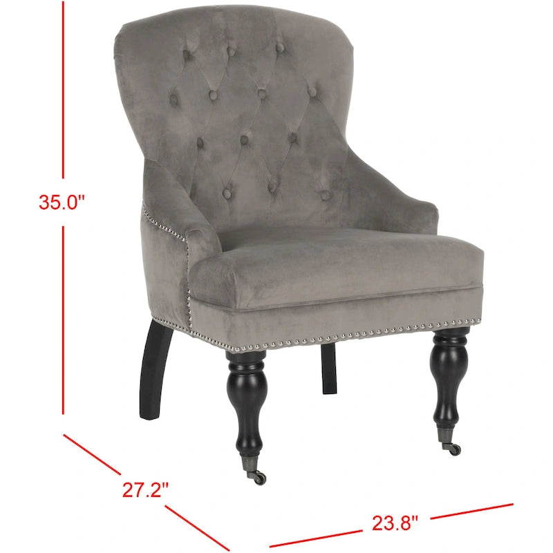 Petit fauteuil d'appoint capitonné