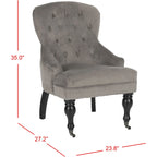 Petit fauteuil d'appoint capitonné
