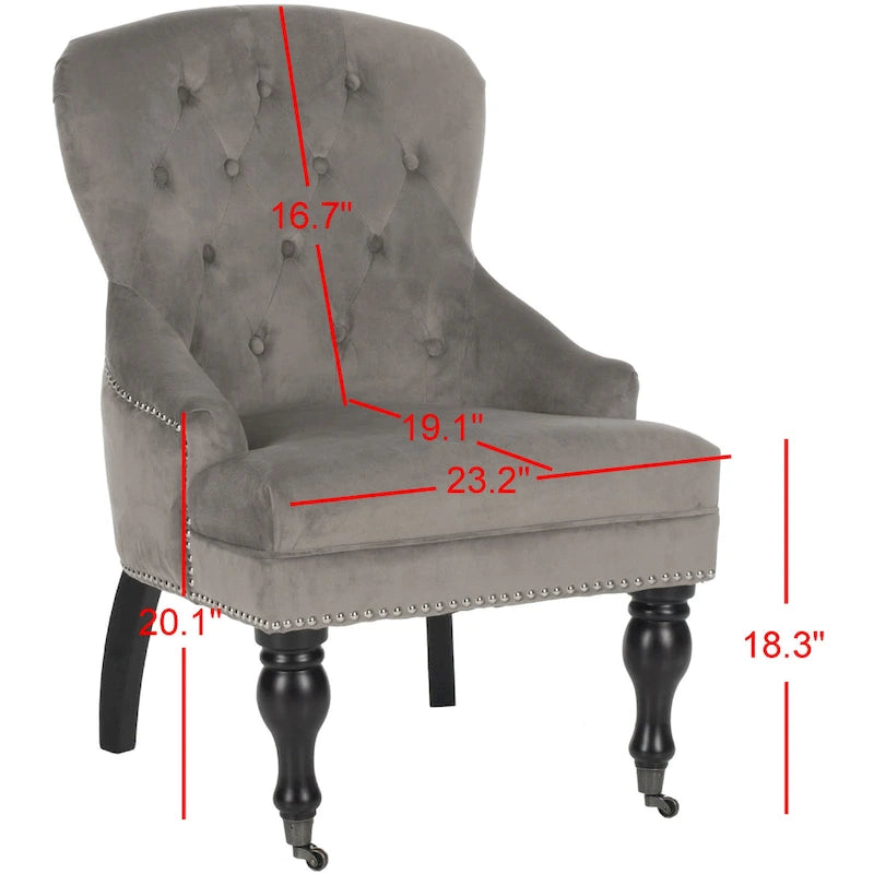 Petit fauteuil d'appoint capitonné