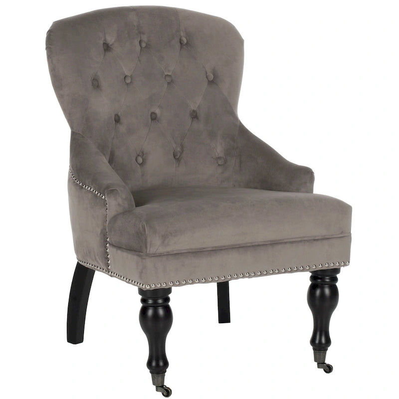 Petit fauteuil d'appoint capitonné