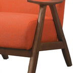 Fauteuil d'appoint avec accoudoirs incurvés et assise rembourrée – Orange