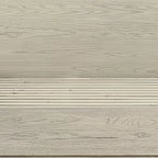 Cadre de lit plateforme King Size avec tête de lit haute, profil bas, gris
