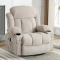 Fauteuil inclinable manuel avec massage, chaleur et pivotement à 360°