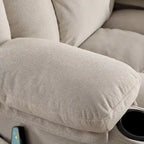 Fauteuil inclinable manuel avec massage, chaleur et pivotement à 360°