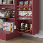 Armoire de rangement à 5 niveaux avec doubles portes et 12 étagères latérales