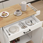 Desserte de cuisine roulante avec tiroirs, porte-serviettes et porte-épices