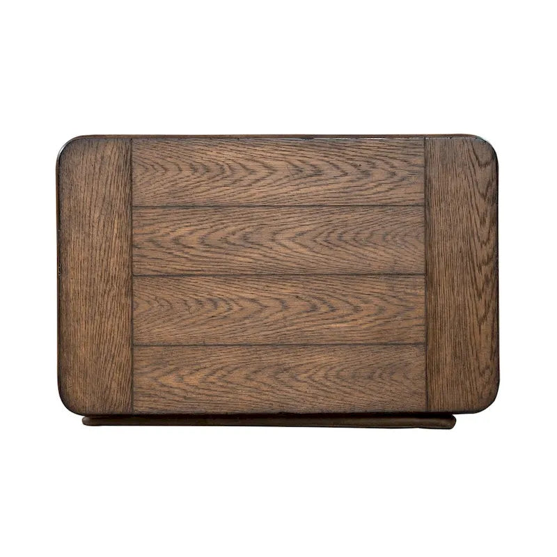 Table d'appoint avec plateau en bois et étagère inférieure