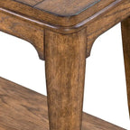 Table d'appoint avec plateau en bois et étagère inférieure