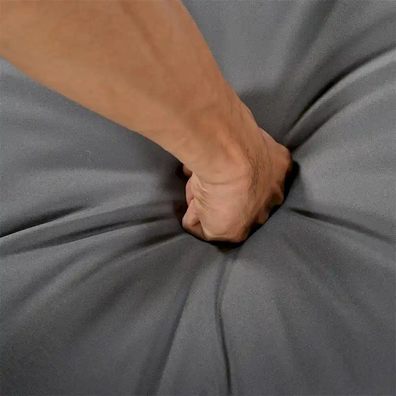 Chaise de Patio en Osier en Forme d'Œuf avec Pivotement à 360°, Base à Bascule et Coussins