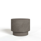 Table d'appoint ronde en béton gris