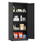 Armoire de rangement de garage en métal avec portes verrouillables et 3 étagères réglables