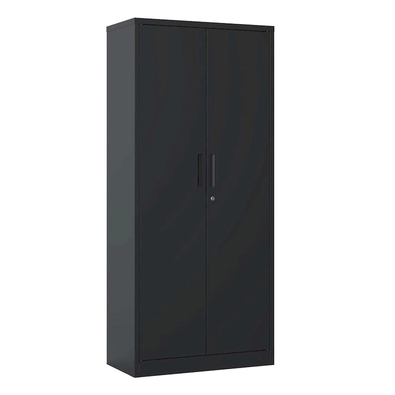 Armoire de rangement de garage en métal avec portes verrouillables et 3 étagères réglables