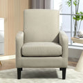 Fauteuil d'appoint avec structure en bois massif et assise rembourrée