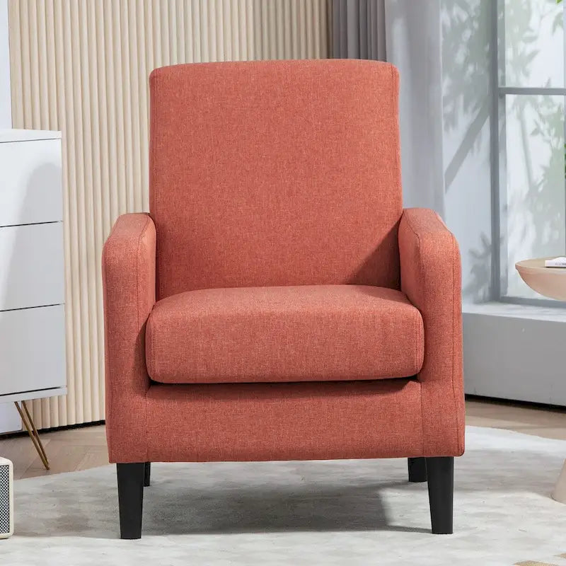 Fauteuil d'appoint avec structure en bois massif et assise rembourrée