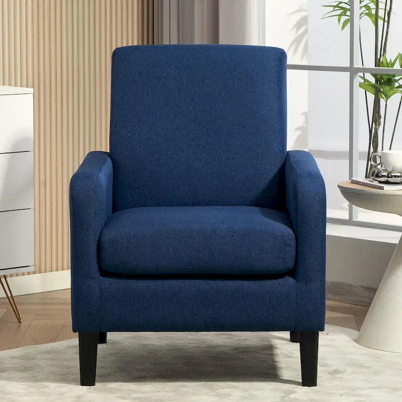 Fauteuil d'appoint avec structure en bois massif et assise rembourrée